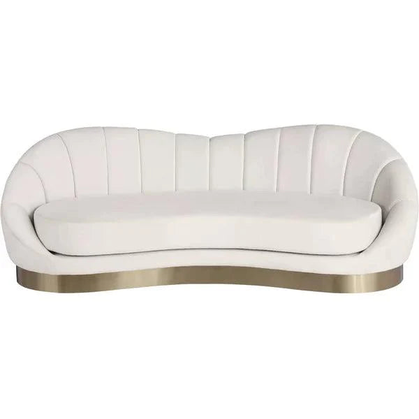 Velvet Curved Sofa