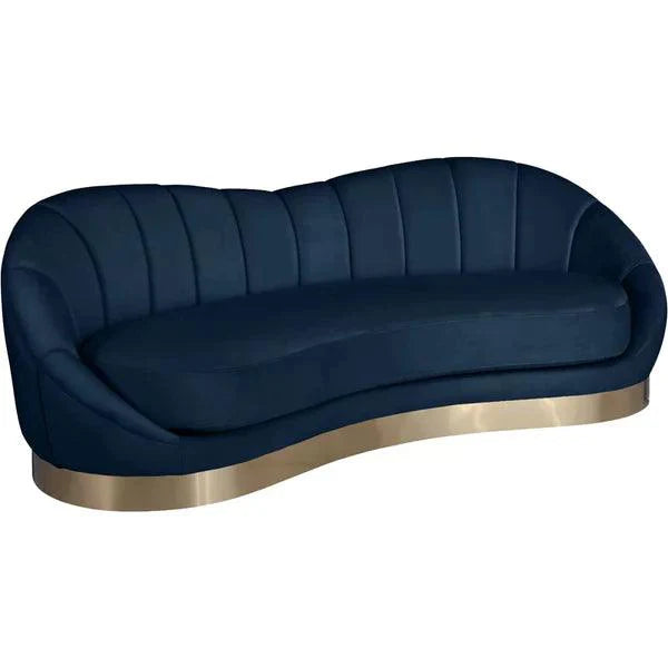 Velvet Curved Sofa