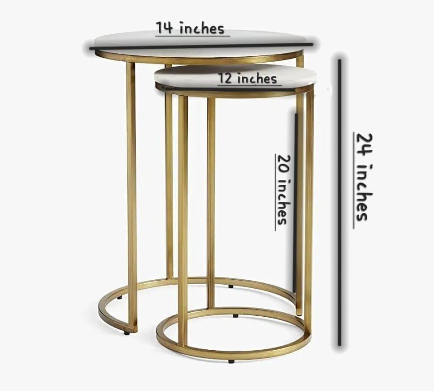 Adroit Elegant Sofa Side Nesting Tables