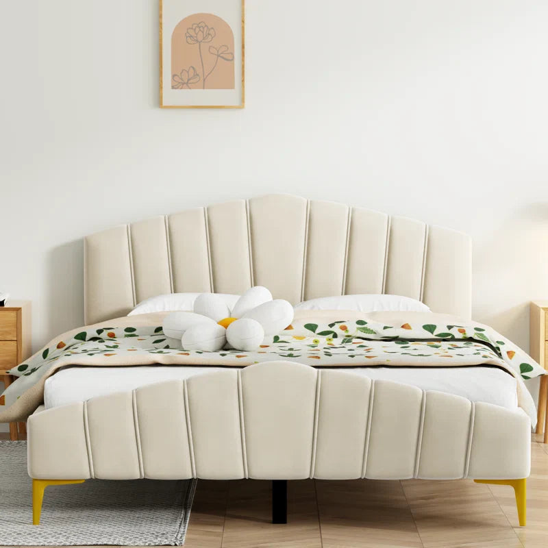 Classic Comfort Tasheema Queen Upholstered Low Profile Platform Bed