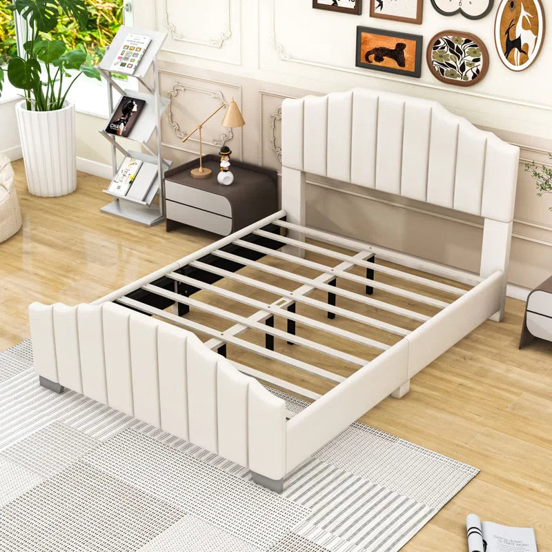Upholstered Platform Bed with Headboard