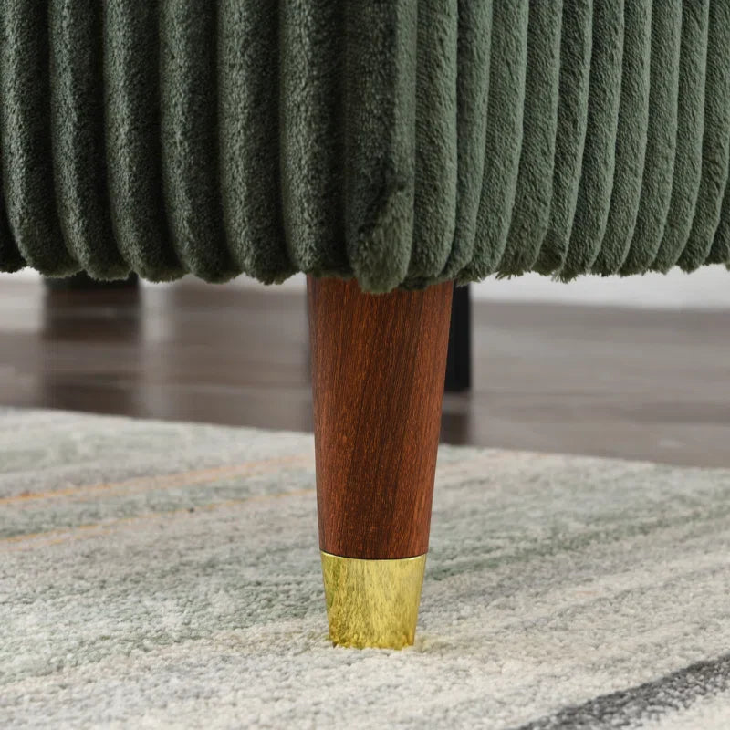 Upholstered Platform Bed with Ornate Wingback Headboard and Comfortably Soft Fabric Upholstery