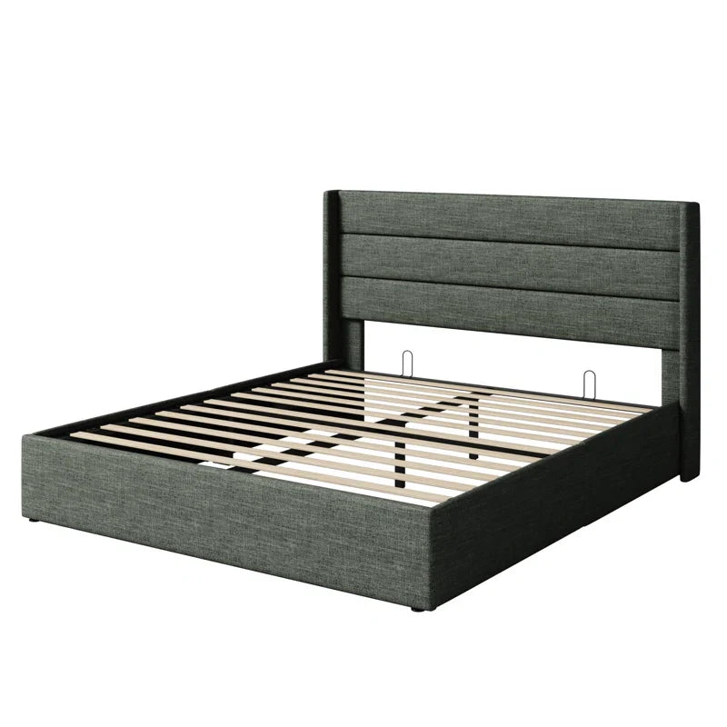 Valire Upholstered Wingback Storage Bed