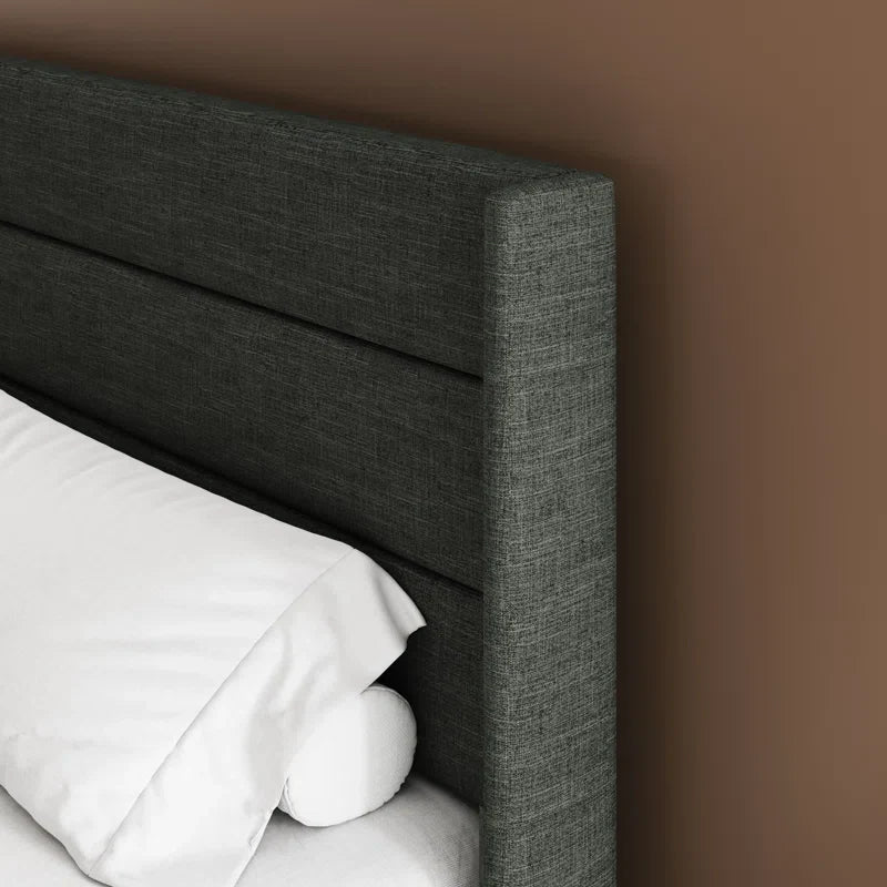 Valire Upholstered Wingback Storage Bed