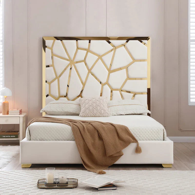 Vendhan Upholstered Metal Platform Bed