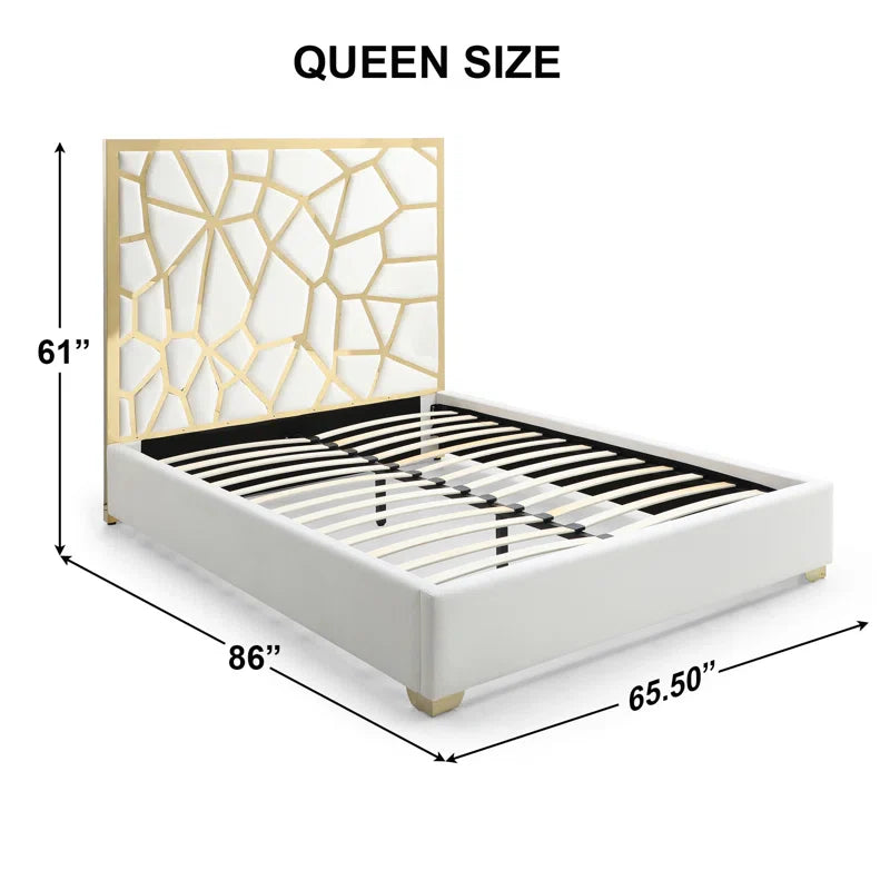 Vendhan Upholstered Metal Platform Bed