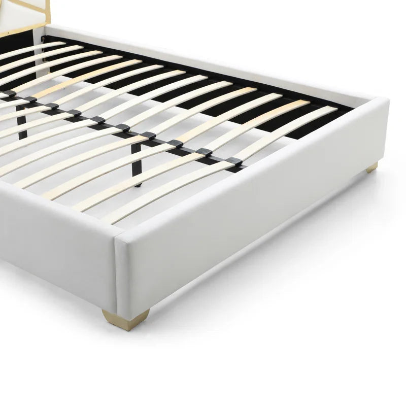 Vendhan Upholstered Metal Platform Bed