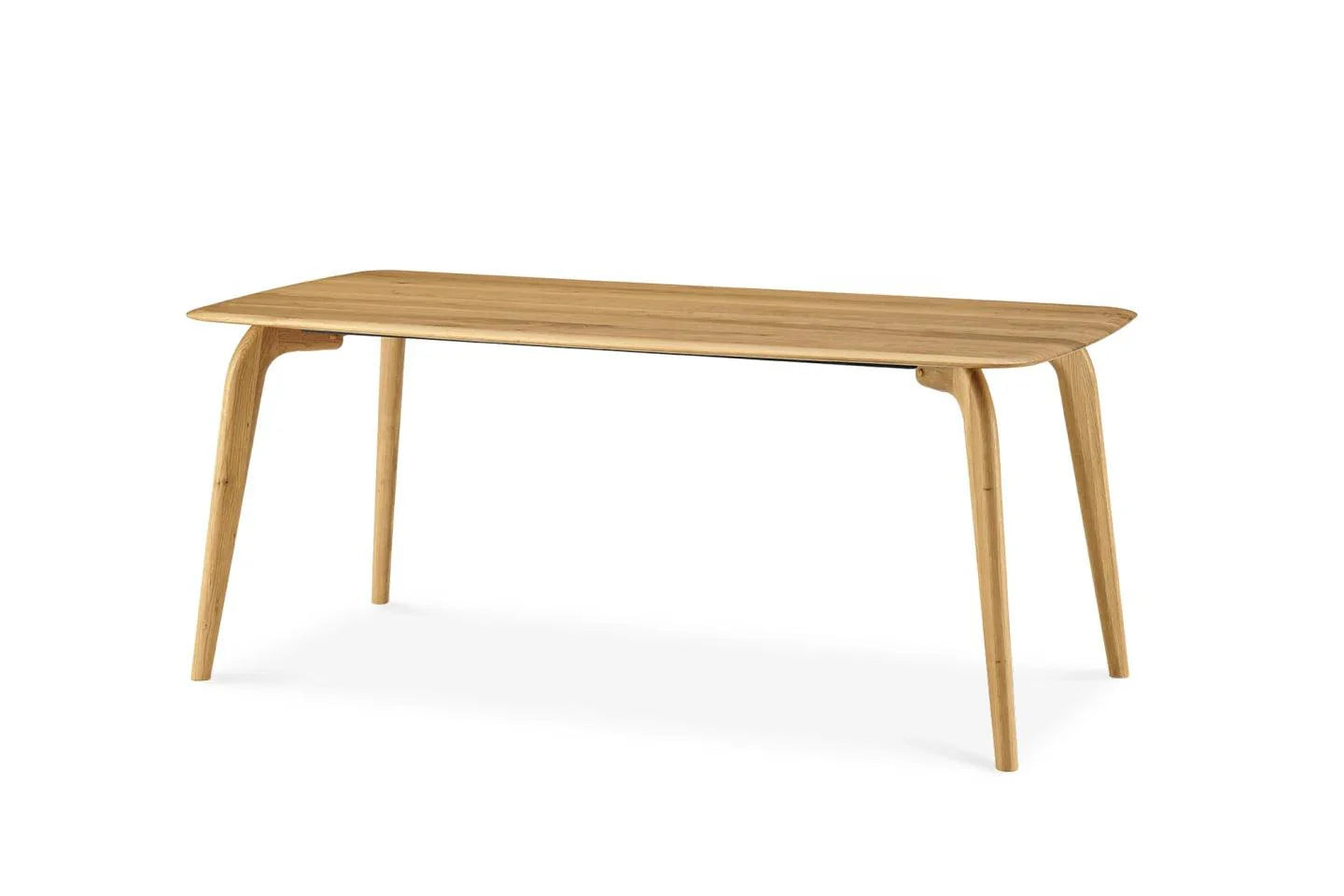 Vincent Solid Oak Dining Table – Modern Curved Edge Design for Contemporary Spaces