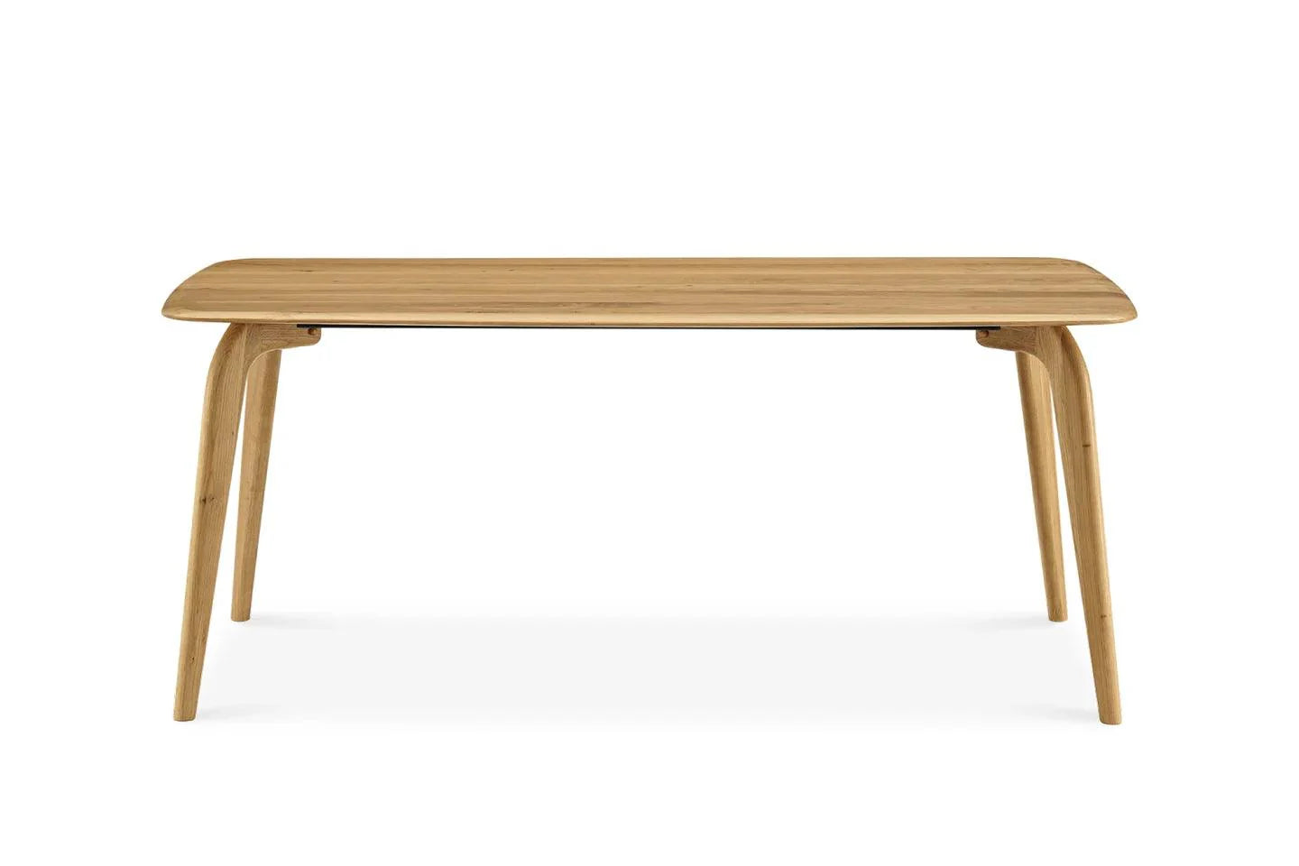 Vincent Solid Oak Dining Table – Modern Curved Edge Design for Contemporary Spaces