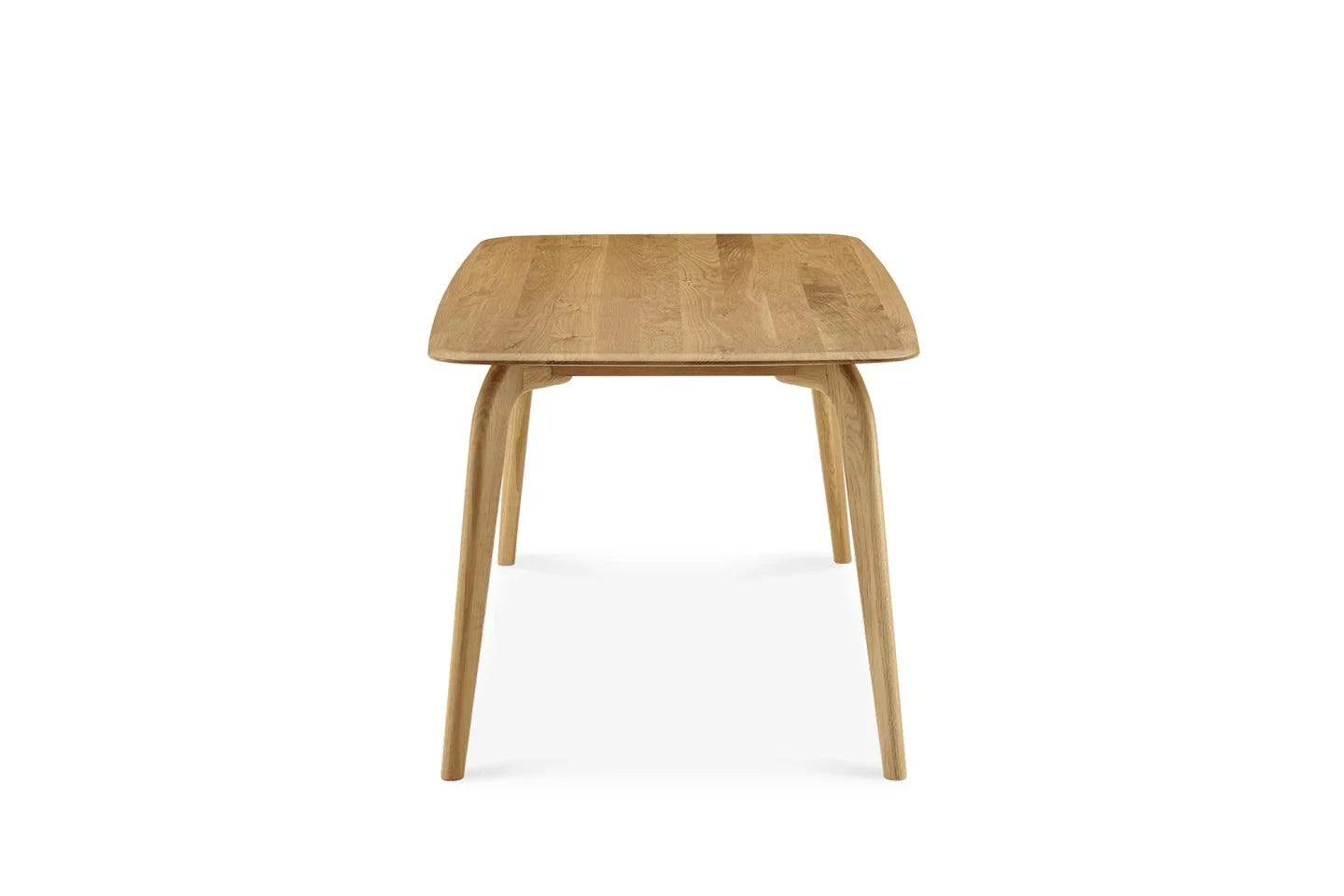 Vincent Solid Oak Dining Table – Modern Curved Edge Design for Contemporary Spaces