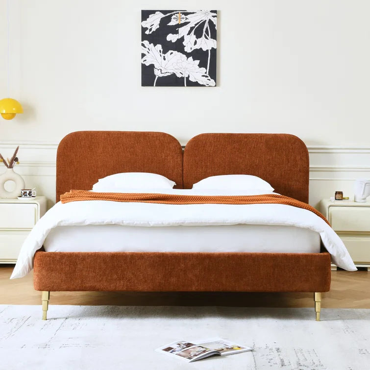 Willma Upholstered Platform Bed Frame and Headboard