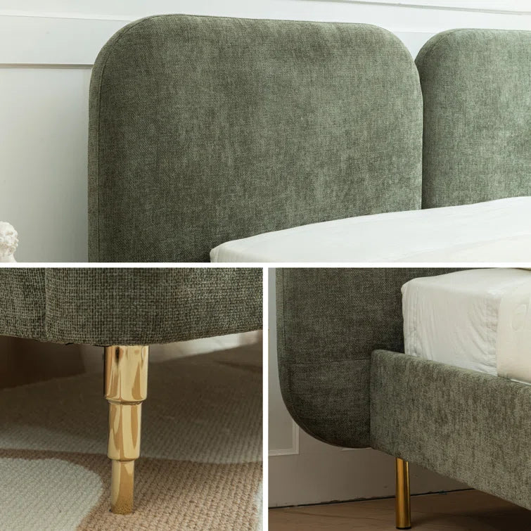 Willma Upholstered Platform Bed Frame and Headboard