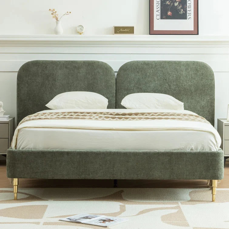 Willma Upholstered Platform Bed Frame and Headboard