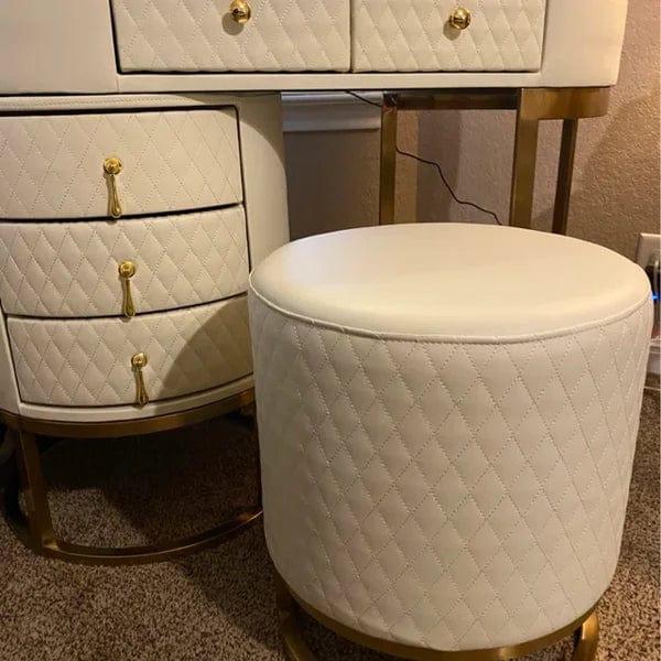 Acodaiuy Vanity Desk | Makeup Vanity Desk White Vanity Table Dressing Table with Drawers Vanity Desk with Mirror & with Lights Makeup Table for Bedroom Bathroom - White