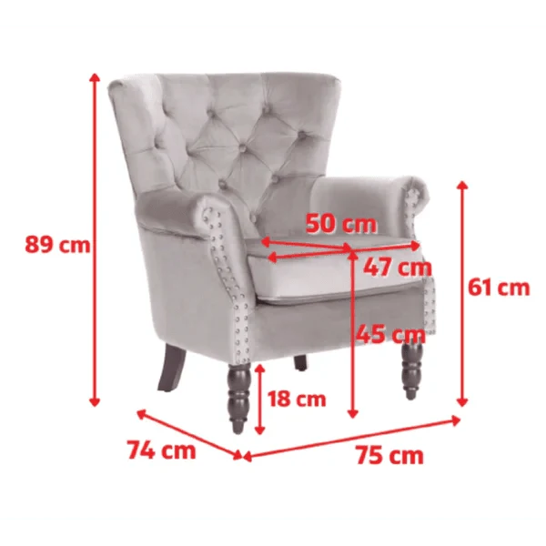 Devlin Wide Tufted Wingback Chair