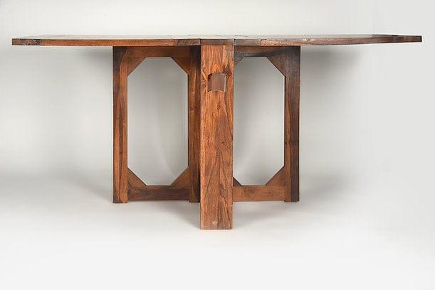 Premium Sheesham Wood Foldable Dining Table – Space-Saving Design for Modern Homes