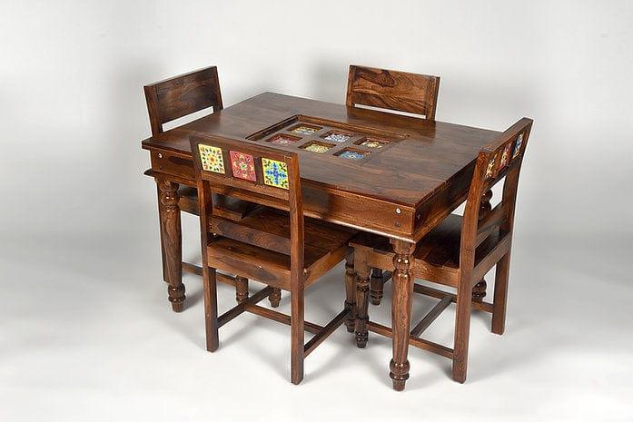 Sheesham Wood Larisa 4-Seater Dining set