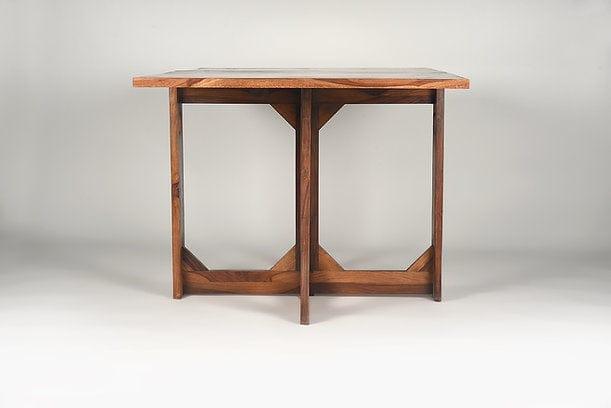 Premium Sheesham Wood Foldable Dining Table – Space-Saving Design for Modern Homes