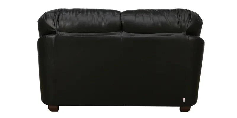 Leatherette 2 Seater Sofa In Black