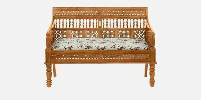 Sheesham Wood 2 Seater Sofa In Scratch Resistant Rustic Teak Finish