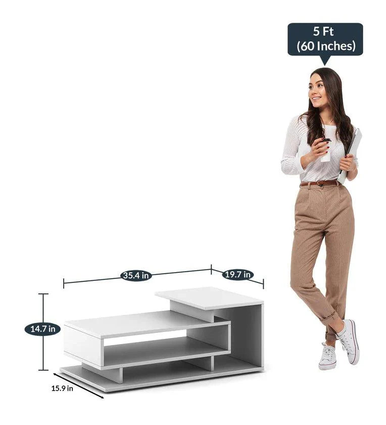 Coffee Table In Frosty White Colour