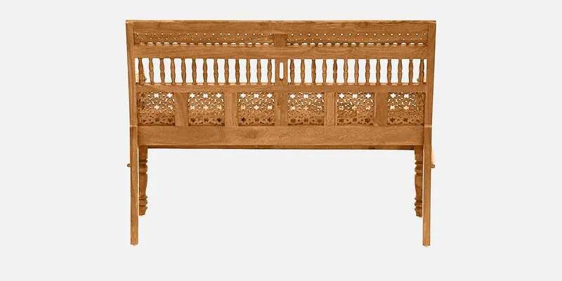 Sheesham Wood 2 Seater Sofa In Scratch Resistant Rustic Teak Finish