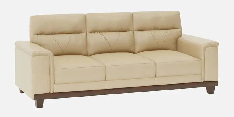 Leather 3 Seater Sofa in Beige Colour