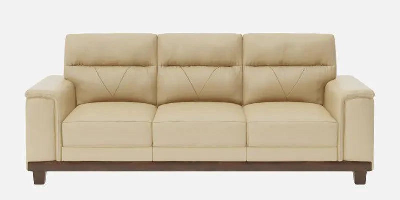 Leather 3 Seater Sofa in Beige Colour