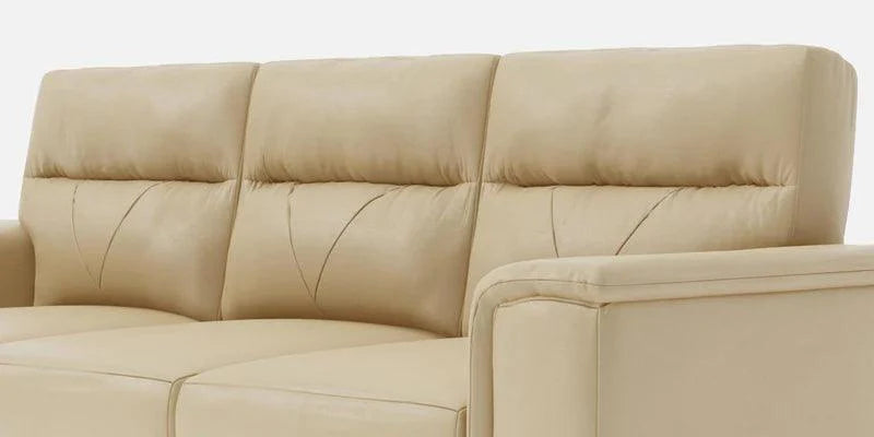 Leather 3 Seater Sofa in Beige Colour