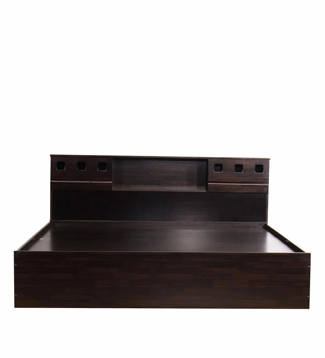 King Size Bed With Box & 1 Bedside Table In Wenge Finish