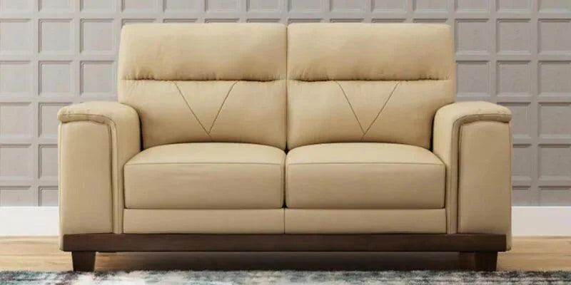Leather 2 Seater Sofa in Beige Colour