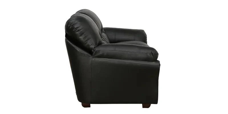 Leatherette 2 Seater Sofa In Black