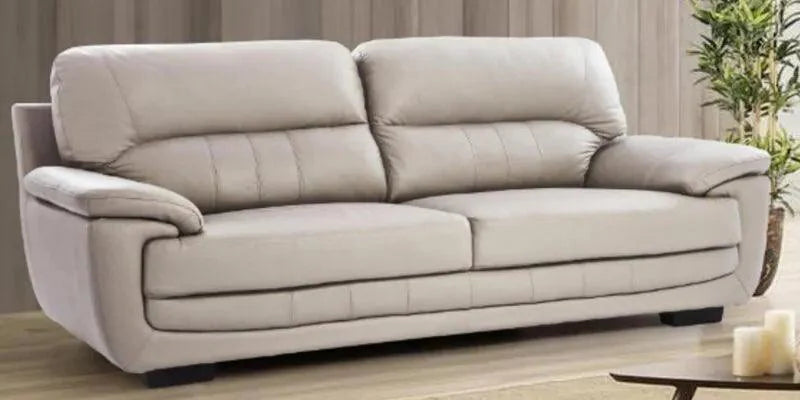 Leather 3 Seater Sofa in Cream Colour