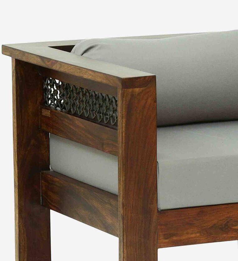 Sheesham Wood 1 Seater Sofa In Provincial Teak Finish