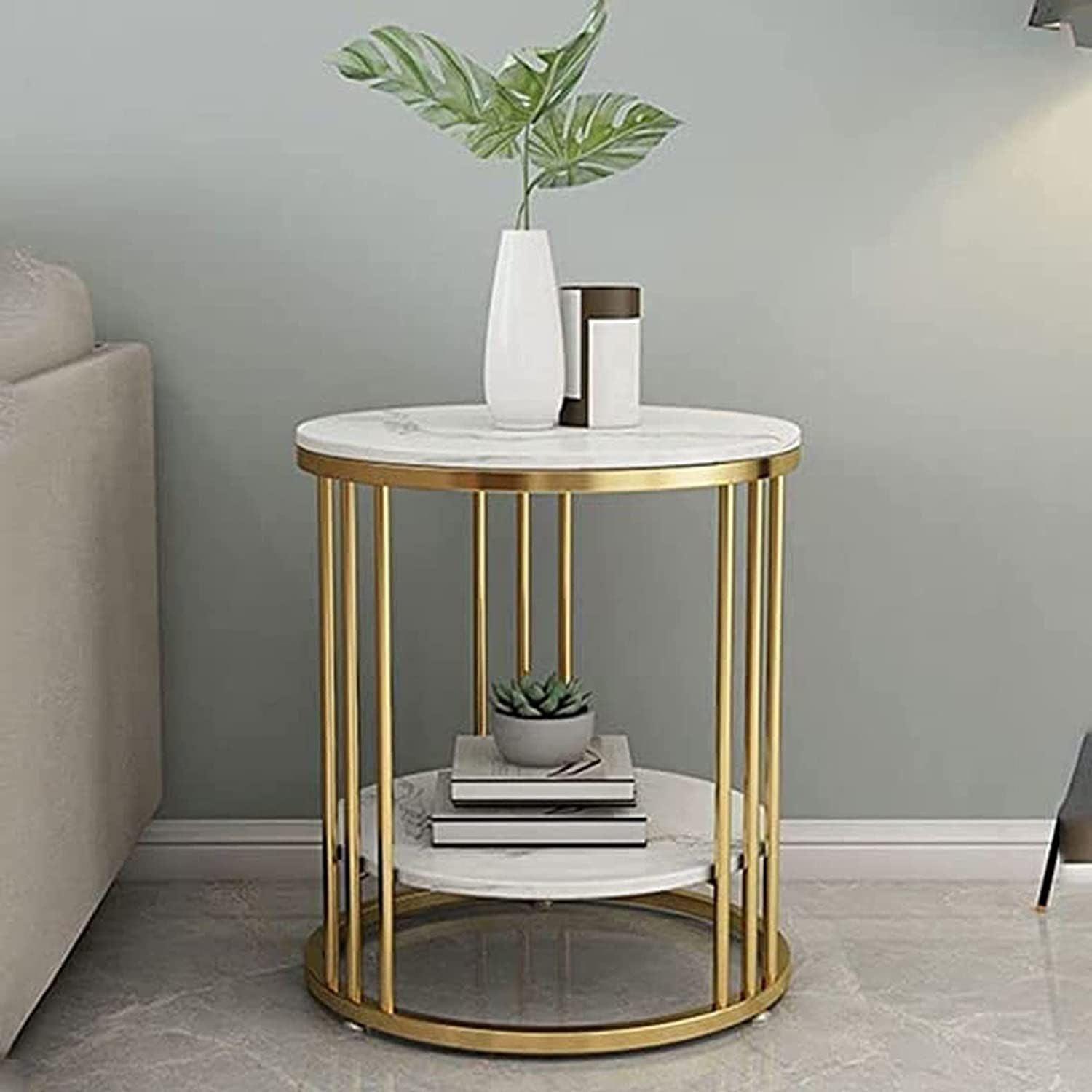 Lynton Two-Tier Sofa Side Table for Living Room
