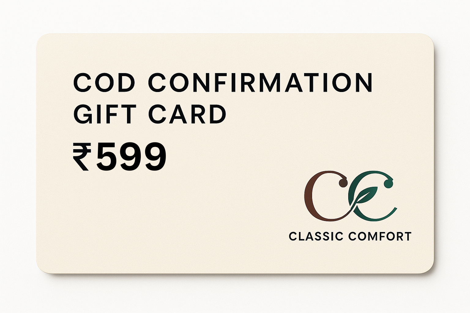 Cash On Delivery Token Card