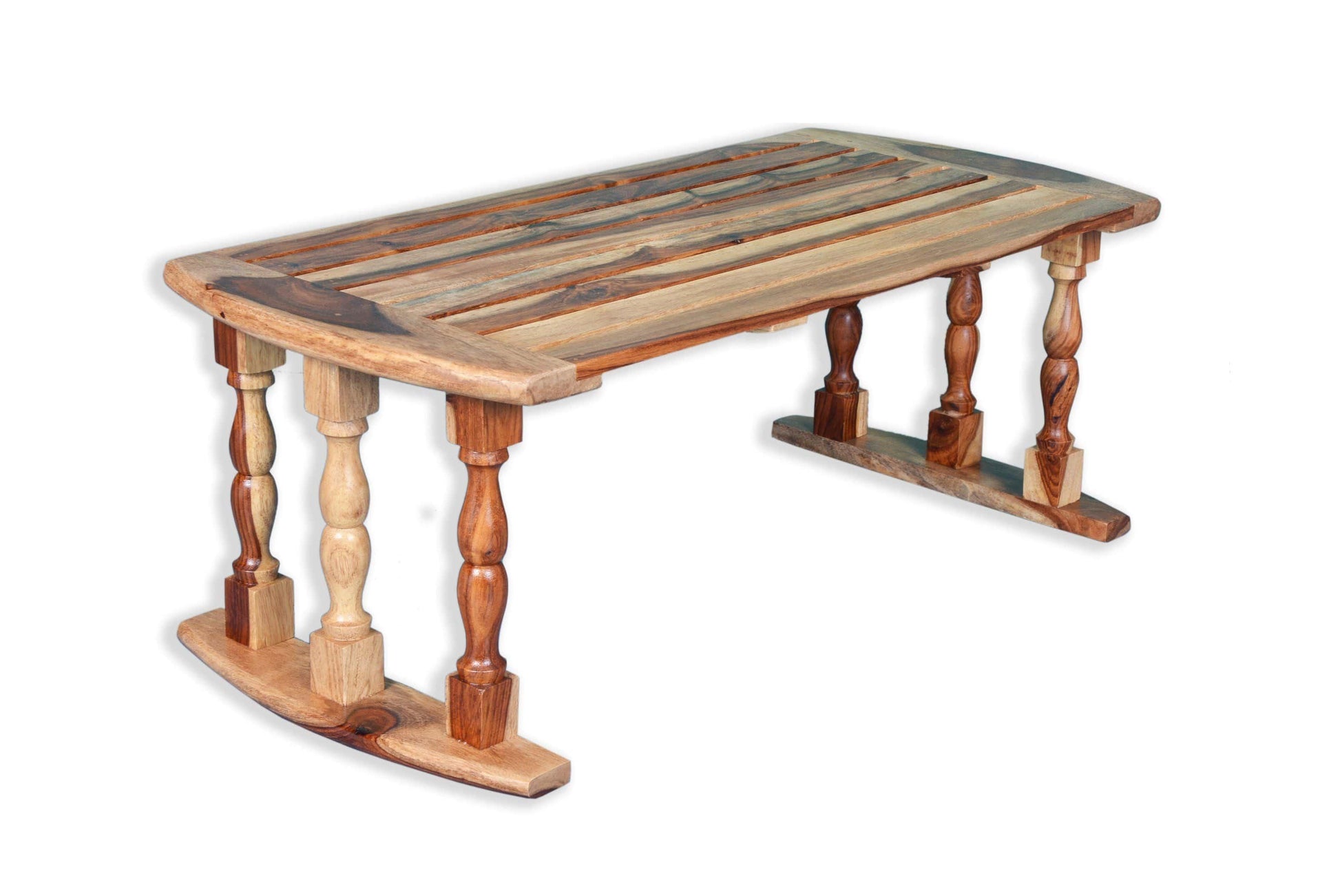 Sheesham Wood Breakfast & Laptop Table – Natural Finish