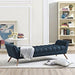 Century Modern Bench Large Upholstered Fabric in Azure