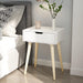 Nightstands End Side Table with Drawer and Solid Wood Legs, Bedside Table for Bedrooms, Mid-Century Modern Drawer Storage Cabinet for Living Room Furniture