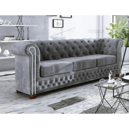 Anzla 3 Seater Chesterfield Sofa