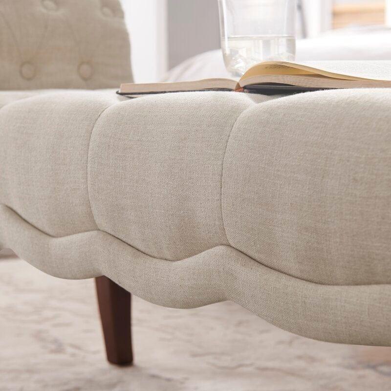 Modern Upholstered Tufted Button Bench for Bedroom,Entryway Living Room Soft Padded Seat-Navy
