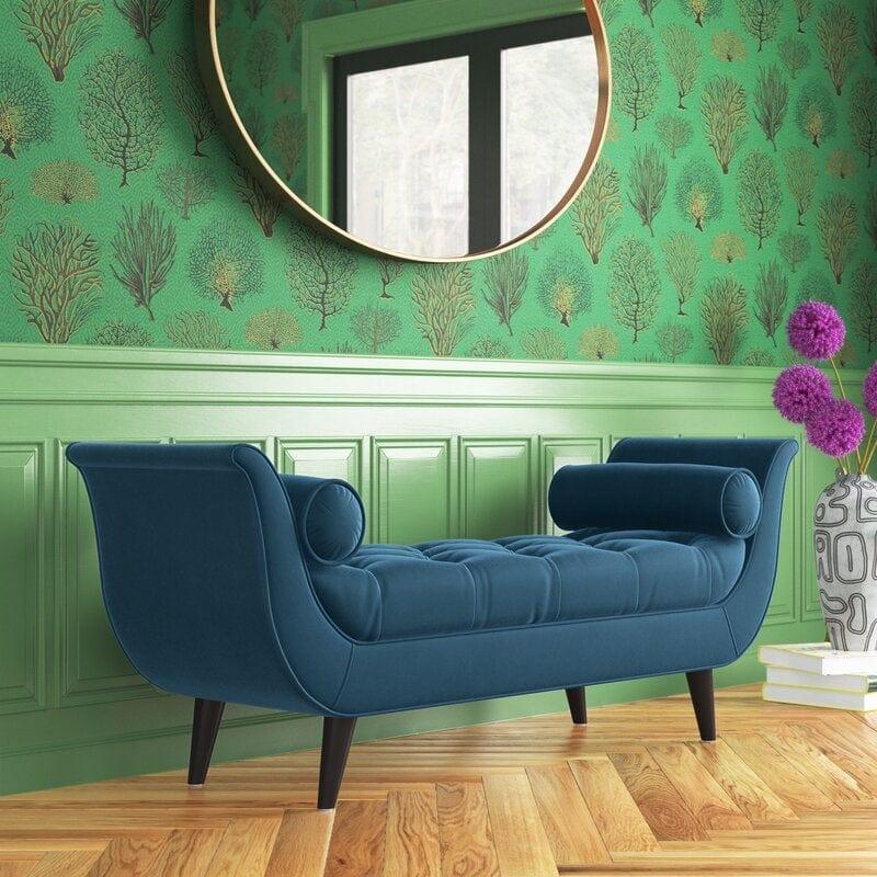Modern Upholstered Tufted Cordelia Bench Button for Bedroom,Entryway Living Room