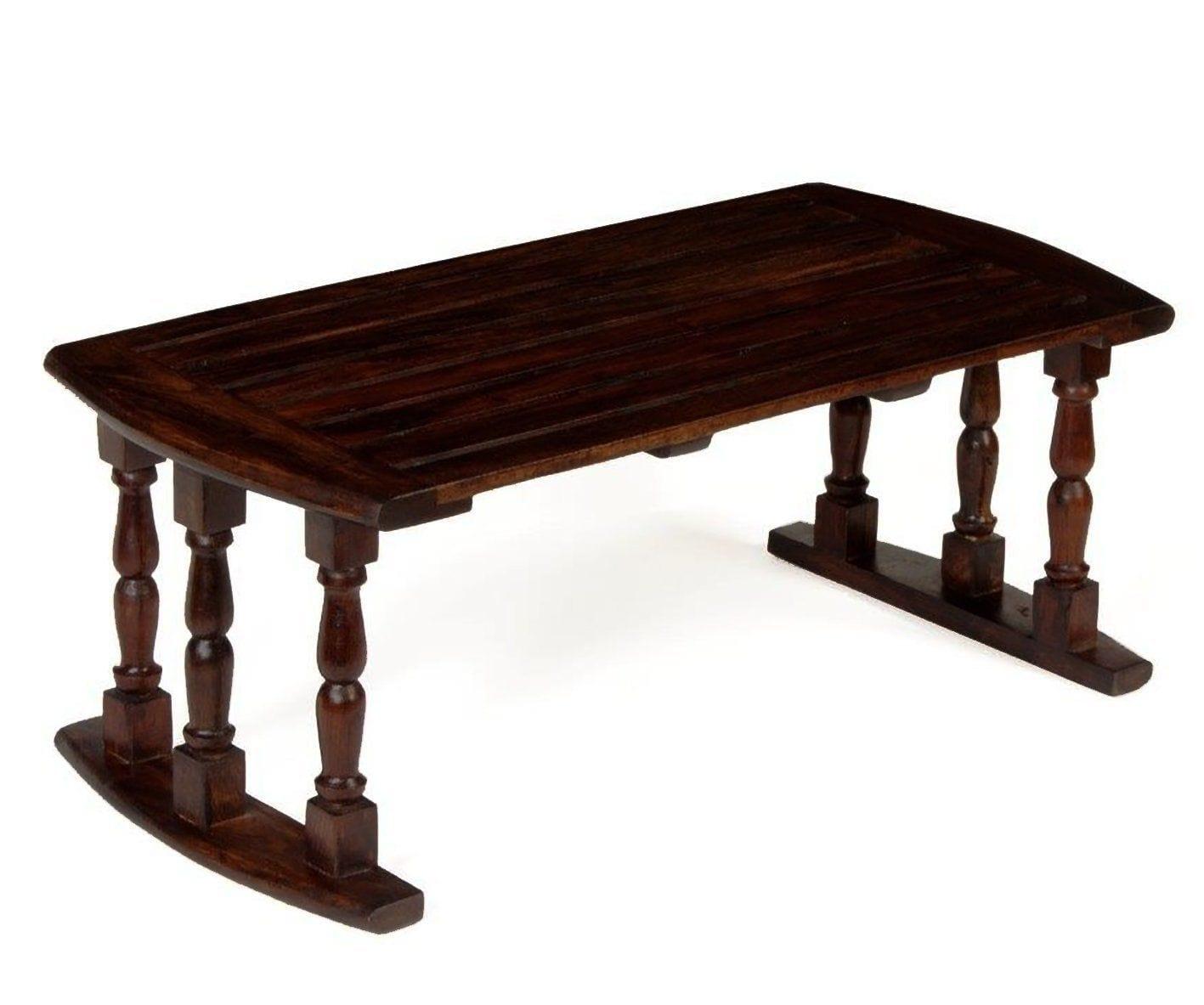Sheesham Wood Breakfast & Laptop Table – Walnut Finish