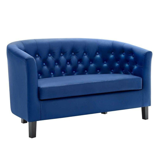 Square Arm Loveseat with Reversible Cushions