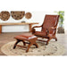 Teak Wood Armchair  Lounge Chair with Ottoman
