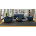 Modern 84'' Denim Upholstered Sofa