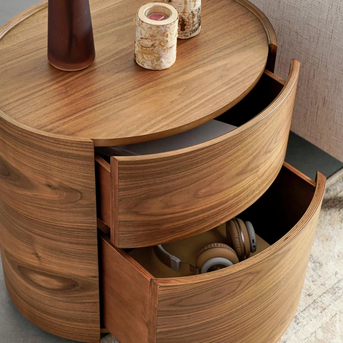 Bentwood with Walnut Veneer Mika Side Table
