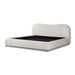 Upholstered Oliver Bed with Curved Headboard, Performance fabric, Heshimu