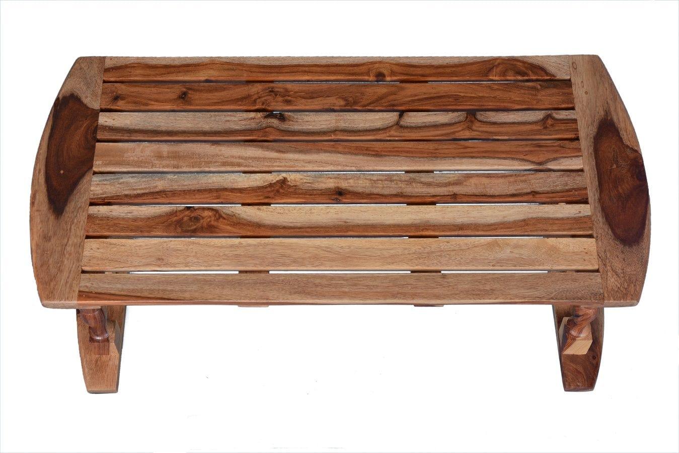 Sheesham Wood Breakfast & Laptop Table – Natural Finish