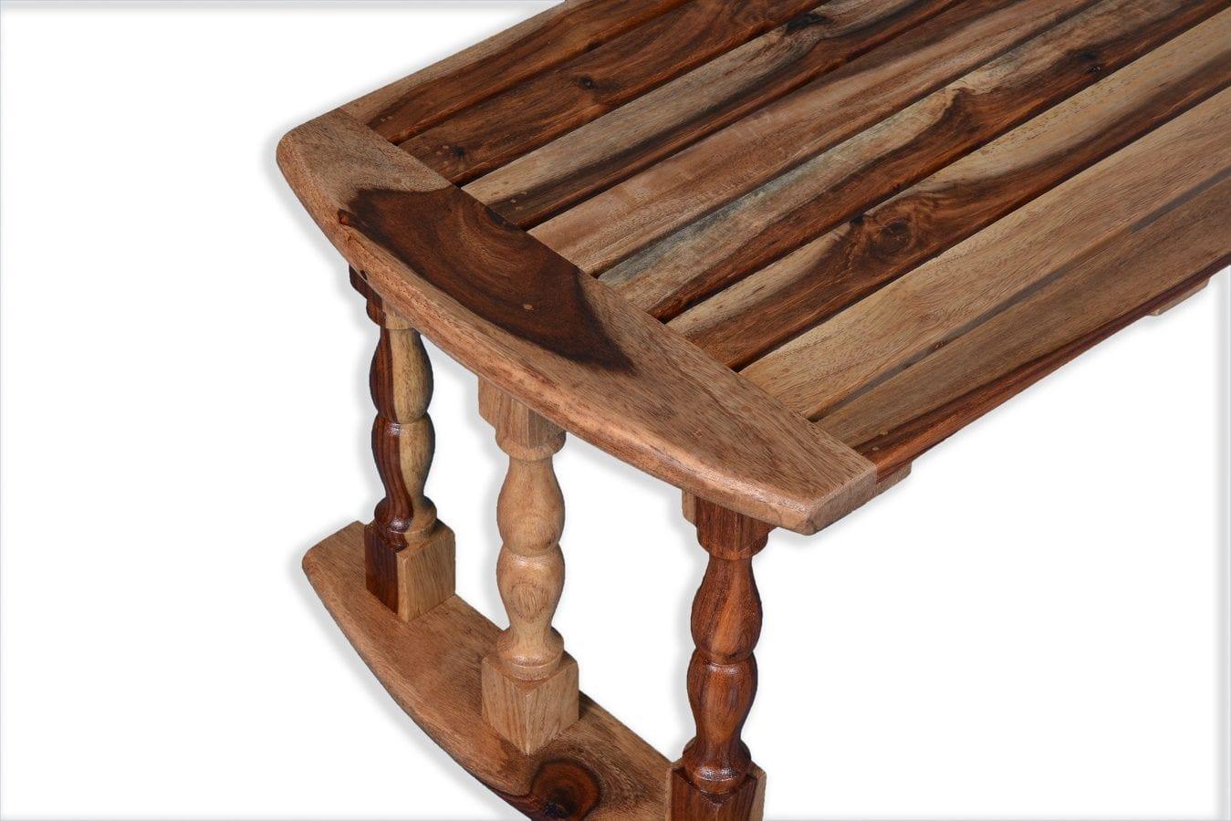 Sheesham Wood Breakfast & Laptop Table – Natural Finish